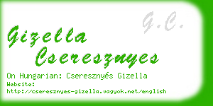 gizella cseresznyes business card